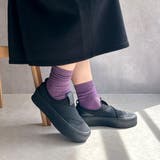 ブラック/ブラック | 厚底★クロスバンド レースレス スリッポン スニーカー | Noubel Voug Relax