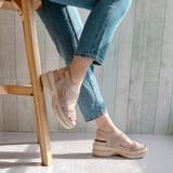 シャンパン | 厚底フラットソール  バッグベルト ニットサンダル | Noubel Voug Relax