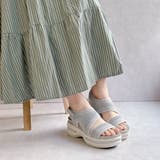 シルバー | 厚底フラットソール  バッグベルト ニットサンダル | Noubel Voug Relax