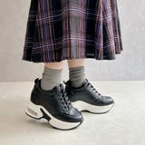 サッと履ける 軽量 厚底エア入りソール スタイリッシュレースアップスニーカー | Noubel Voug Relax | 詳細画像11