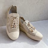 シャンパン | 上品スニーカー サッと履ける レザーニット レースアップスニーカー | Noubel Voug Relax