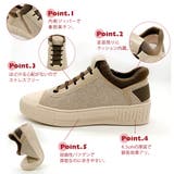 厚底 レースアップデザイン サイドファスナー スニーカー | Noubel Voug Relax | 詳細画像16