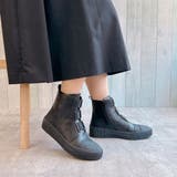 厚底 バックルデザイン スポーティ スニーカーブーツ | Noubel Voug Relax | 詳細画像4