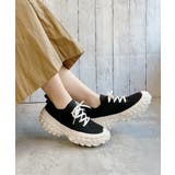 ブラック | 軽量ボリュームソールニットスニーカー | Noubel Voug Relax