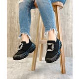 軽量ボリュームソールビジューバックルスニーカー | Noubel Voug Relax | 詳細画像4 