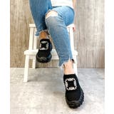 軽量ボリュームソールビジューバックルスニーカー | Noubel Voug Relax | 詳細画像5 