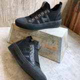 ブラック/ブラック | 柔らかニット甲ゴム快適スニーカー | Noubel Voug Relax