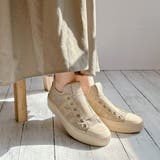 シャンパン | 柔らかニット甲ゴム快適スニーカー | Noubel Voug Relax