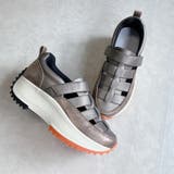 ブロンズ | 上品スニーカー グルカデザイン厚底 異素材コンビスニーカー | Noubel Voug Relax