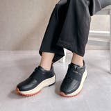 ブラック | 上品スニーカー サッと履ける 厚底 スタイリッシュスニーカー | Noubel Voug Relax