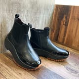 ブラック/ブラック | 厚底トラックソール サイドゴア スニーカーブーツ | Noubel Voug Relax