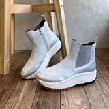 シルバー | 厚底トラックソール サイドゴア スニーカーブーツ | Noubel Voug Relax