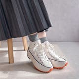 厚底 サイドファスナー ハイカット レースアップスニーカー | Noubel Voug Relax | 詳細画像22 