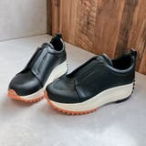 ブラック | 厚底 カジュアル スリッポン スニーカー | Noubel Voug Relax