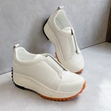 ホワイト | 厚底 カジュアル スリッポン スニーカー | Noubel Voug Relax