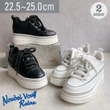 ふわモコ 極太シューレース 厚底 ラインストーンスニーカー  | Noubel Voug Relax | 詳細画像1 