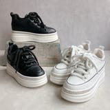 ふわモコ 極太シューレース 厚底 ラインストーンスニーカー  | Noubel Voug Relax | 詳細画像6 