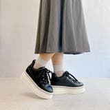 ふわモコ 極太シューレース 厚底 ラインストーンスニーカー  | Noubel Voug Relax | 詳細画像9 