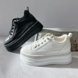 厚底 ラインストーン レースアップスニーカー | Noubel Voug Relax | 詳細画像2