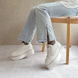 厚底 ラインストーン レースアップスニーカー | Noubel Voug Relax | 詳細画像30