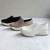 上品スニーカー 厚底 編み込みデザイン サイドゴア スリッポンスニーカー | Noubel Voug Relax | 詳細画像2 