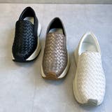 上品スニーカー 厚底 編み込みデザイン サイドゴア スリッポンスニーカー | Noubel Voug Relax | 詳細画像4 