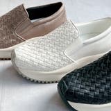 上品スニーカー 厚底 編み込みデザイン サイドゴア スリッポンスニーカー | Noubel Voug Relax | 詳細画像5 