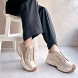 上品スニーカー サッと履ける 厚底 甲ゴムベルトスニーカー | Noubel Voug Relax | 詳細画像14 