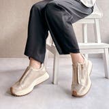 上品スニーカー サッと履ける 厚底 甲ゴムベルトスニーカー | Noubel Voug Relax | 詳細画像15 