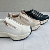 上品スニーカー サッと履ける 厚底 甲ゴムベルトスニーカー | Noubel Voug Relax | 詳細画像4 