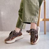 上品スニーカー サッと履ける 異素材厚底スニーカー | Noubel Voug Relax | 詳細画像6 