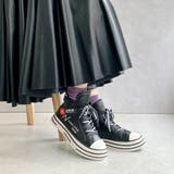 厚底 ジップアップ ラベル スニーカー | Noubel Voug Relax | 詳細画像20