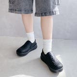 Rin Clover 厚底 編み込み スリッポンシューズ | Noubel Voug Relax | 詳細画像6 