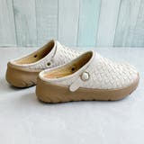 アイボリー | Rin Clover 厚底 編み込み サボサンダル | Noubel Voug Relax