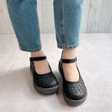 Rin Clover 厚底 編み込み スクエアトゥ ストラップパンプス | Noubel Voug Relax | 詳細画像10 