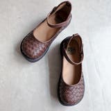 Rin Clover 厚底 編み込み スクエアトゥ ストラップパンプス | Noubel Voug Relax | 詳細画像18 