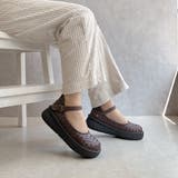 Rin Clover 厚底 編み込み スクエアトゥ ストラップパンプス | Noubel Voug Relax | 詳細画像20 