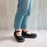 Rin Clover 厚底 編み込み スクエアトゥ ストラップパンプス | Noubel Voug Relax | 詳細画像9 