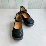 ブラック | Rin Clover 厚底 編み込み スクエアトゥ ストラップパンプス | Noubel Voug Relax