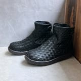 ダークブラウン | Rin Clover 厚底 編み込み ショートブーツ | Noubel Voug Relax