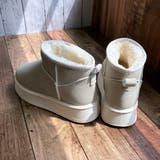 厚底 プラットフォーム ミニ丈ムートン風 ショートブーツ | Noubel Voug Relax | 詳細画像26