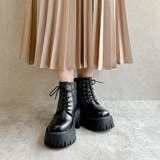 厚底 トラックソール レースアップ ワークブーツ | Noubel Voug Relax | 詳細画像8 