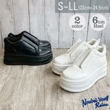 厚底 シンプルデザイン プラットフォームスニーカー | Noubel Voug Relax | 詳細画像1