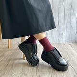 厚底 シンプルデザイン プラットフォームスニーカー | Noubel Voug Relax | 詳細画像11