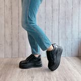 厚底 シンプルデザイン プラットフォームスニーカー | Noubel Voug Relax | 詳細画像9