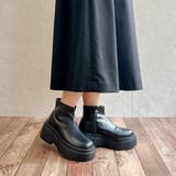 厚底 サイドファスナー ダブルソールショートブーツ | Noubel Voug Relax | 詳細画像8
