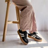 異素材コンビ ダブルライン プラットフォームスニーカー | Noubel Voug Relax | 詳細画像7 