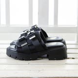 ダブルベルトトラックソールミュールサンダル | Noubel Voug Relax | 詳細画像5 