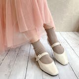 スクエアトゥ ストラップ フラット パンプス | Noubel Voug Relax | 詳細画像9