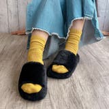 ブラック | もこもこ スライダー サンダル | Noubel Voug Relax
